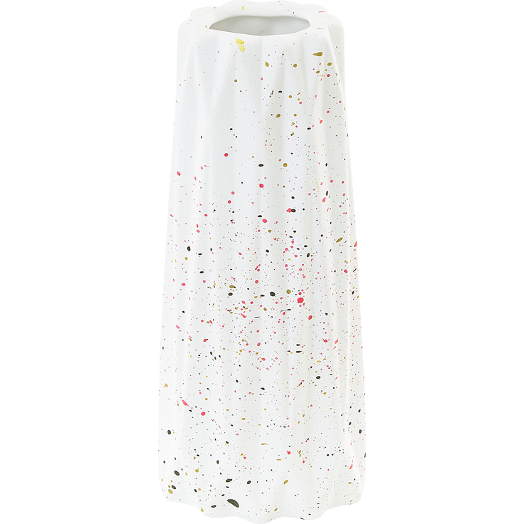 Blumenvase AMALIADA Steinzeug 24 cm Weiß