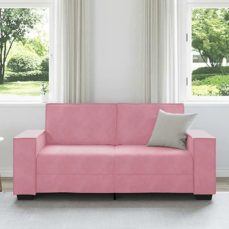 vidaXL 2-Sitzer-Sofa Rosa 180x78x84 cm Samt 4105023 – Bild 2