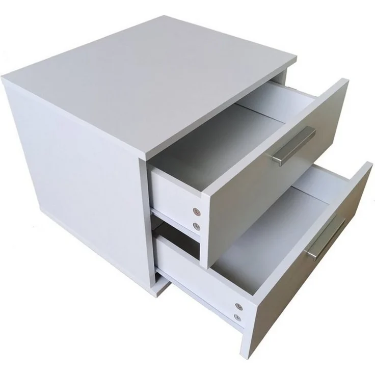 HTI-Line Nachtkommode Nachtschrank Nina mit zwei Schubladen (Stück, 1 St, 1 Nachtschrank), Nachttisch Nachtkommode Nachtkonsole – Bild 3