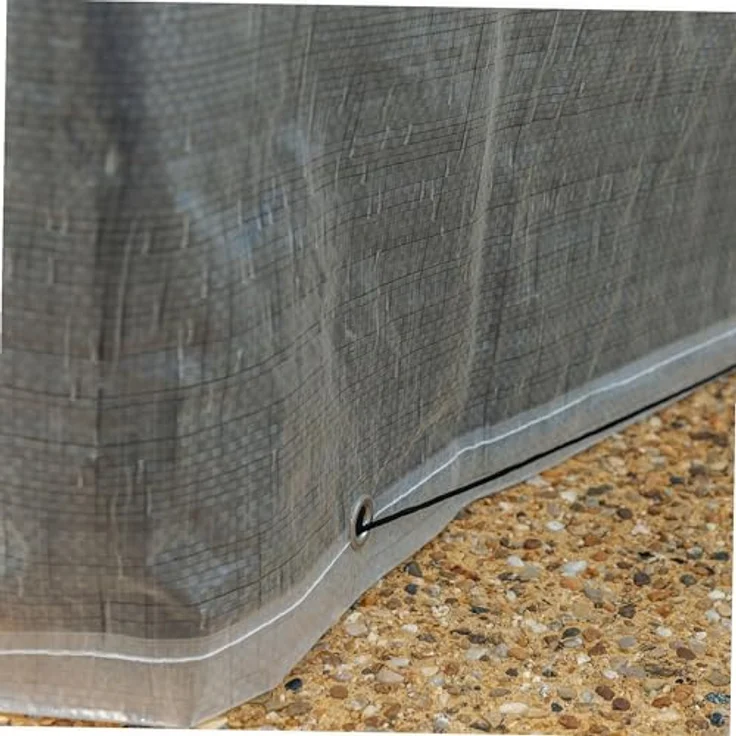 WERKA PRO Tischdecke 220x120x70cm, robuste Abdeckhaube aus Polyethylen mit Kordelzug und UV-Schutz – Bild 2
