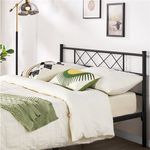 Yaheetech Bettgestell Metallbett mit Lattenrost, mit Kopfteil, 140x200cm