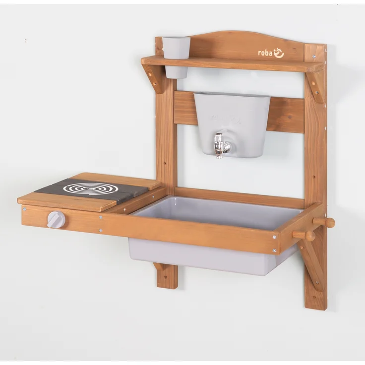 roba Spiel- und Matschküche zum Hängen -inkl. Küchenutensilien - HxBxT: ca. 65 x 65 x 36 cm - Taek – Bild 4