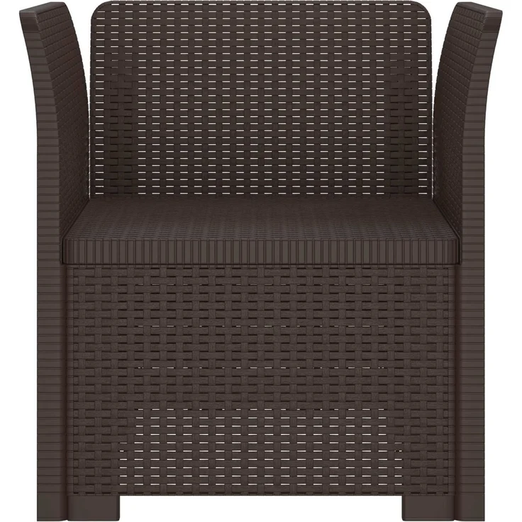 vidaXL 1-Sitzer Sessel Rattan-Look PP Braun 68 x 62 x 70,5 cm 8011849 – Bild 4