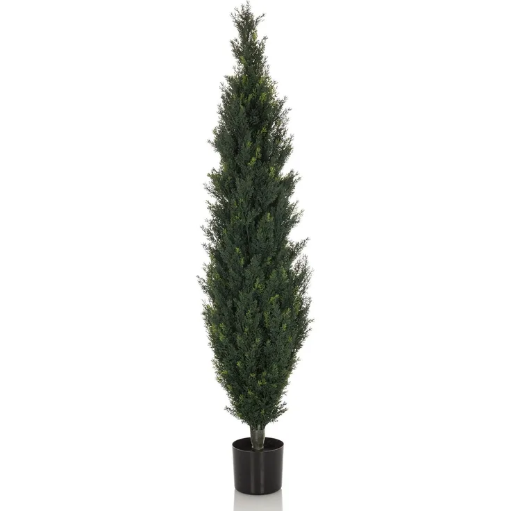 bümö plants Cedrus Kunstbaum - Täuschend echte Zeder, geruchlose Premium Kunstpflanze für lebendiges Ambiente - authentische, künstliche Pflanzen als Deko für's Wohnzimmer, Büro & mehr, BUP-cedrus