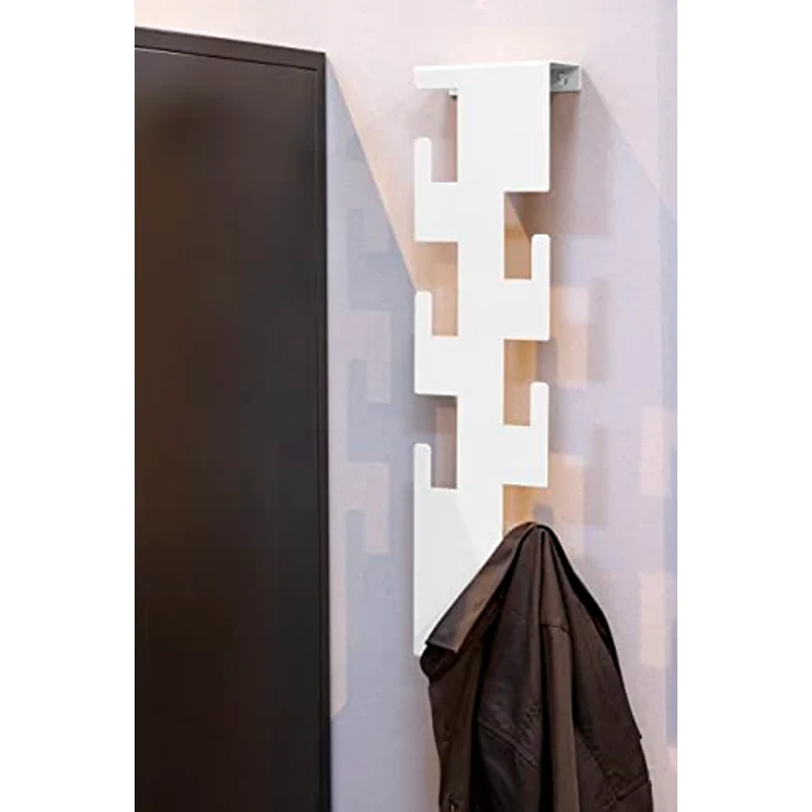 HAKU Möbel Wandgarderobe weiß, Stahl - Maße: B 15 cm x H 60 cm x T 8 cm, Style: Modern – Bild 7