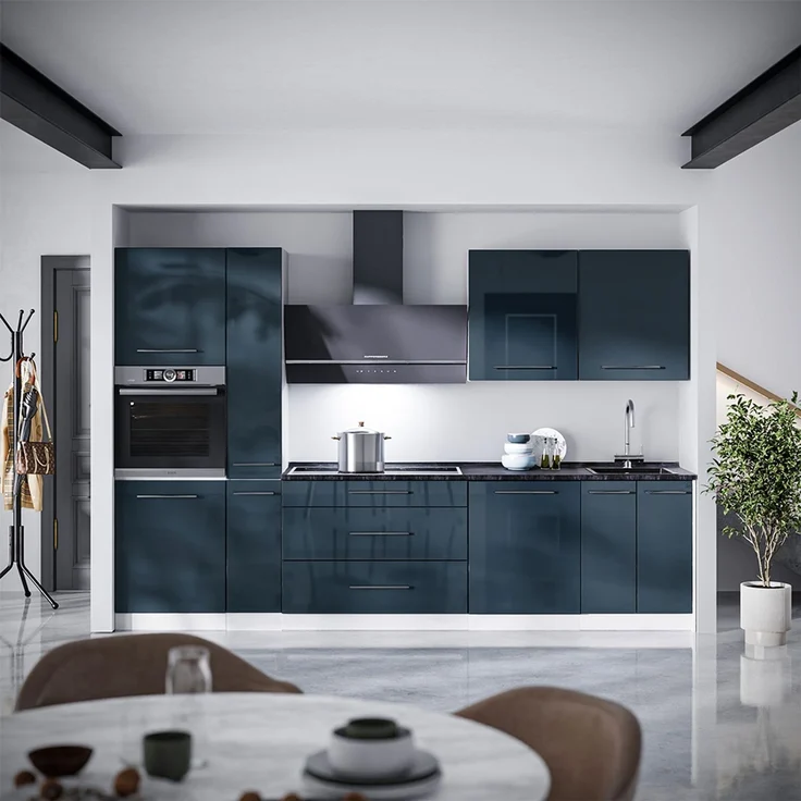 Hängeschrank Fame-Line Dunkelblau Hochglanz 60 cm Vicco – Bild 5