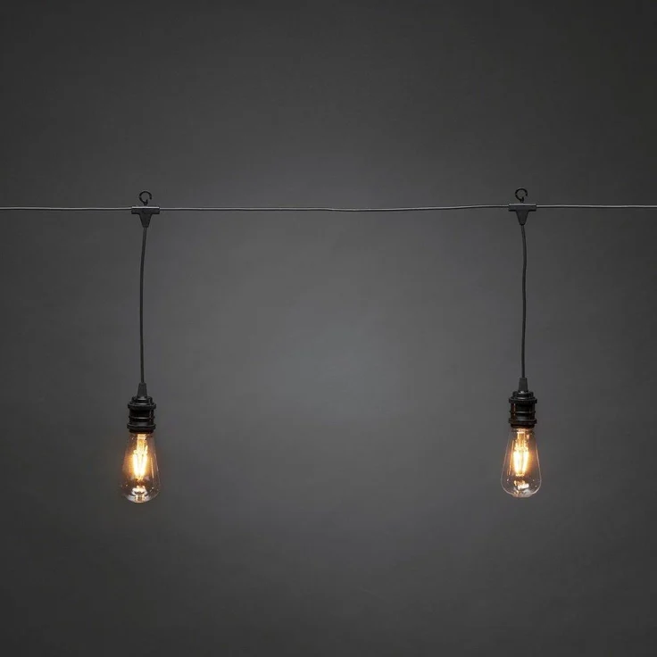KONSTSMIDE No. 2365-800 LED globe Party Lichterkette retro Design birnenförmig dimmbar IP44 – Bild 5