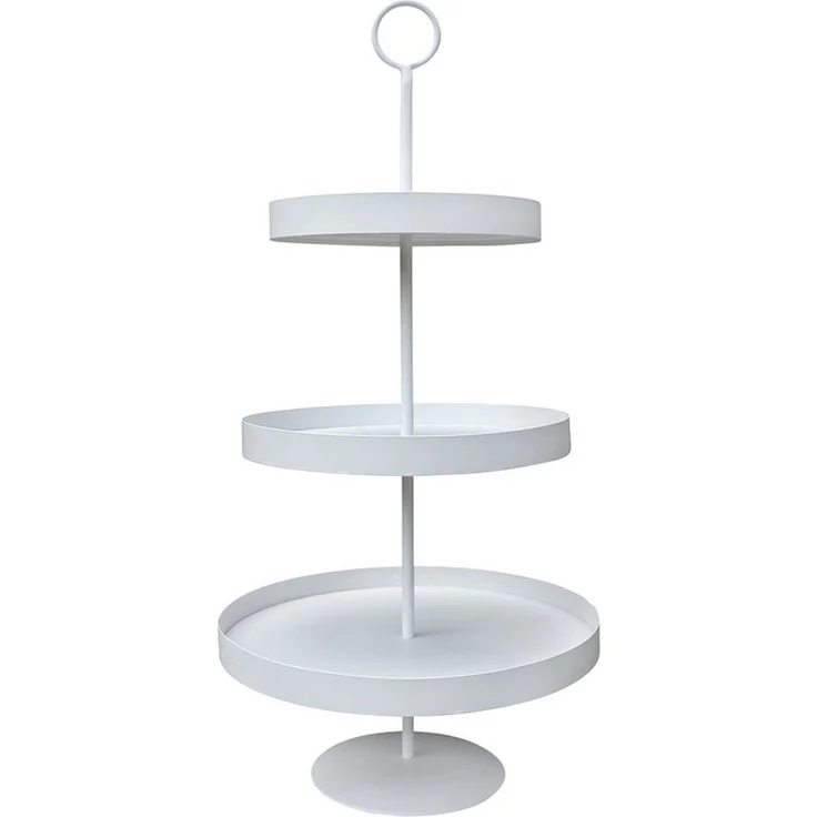 Grafelstein Etagere Etagere LENJA weiß aus Metall modernes Design 3-stöckige Metalletagere – Bild 2