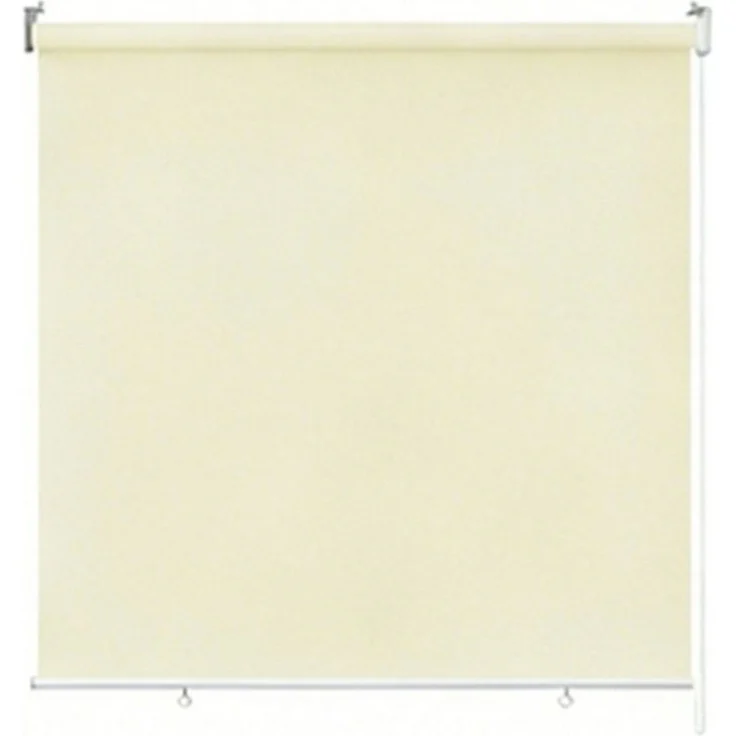 Seitenzugrollo Rollo für den Außenbereich, Sonnenschutz, UV-Schutz, FIVMEN, Schraubenmontage, Haken und Ösen, Anthrazit/Grau/Beige – Bild 1