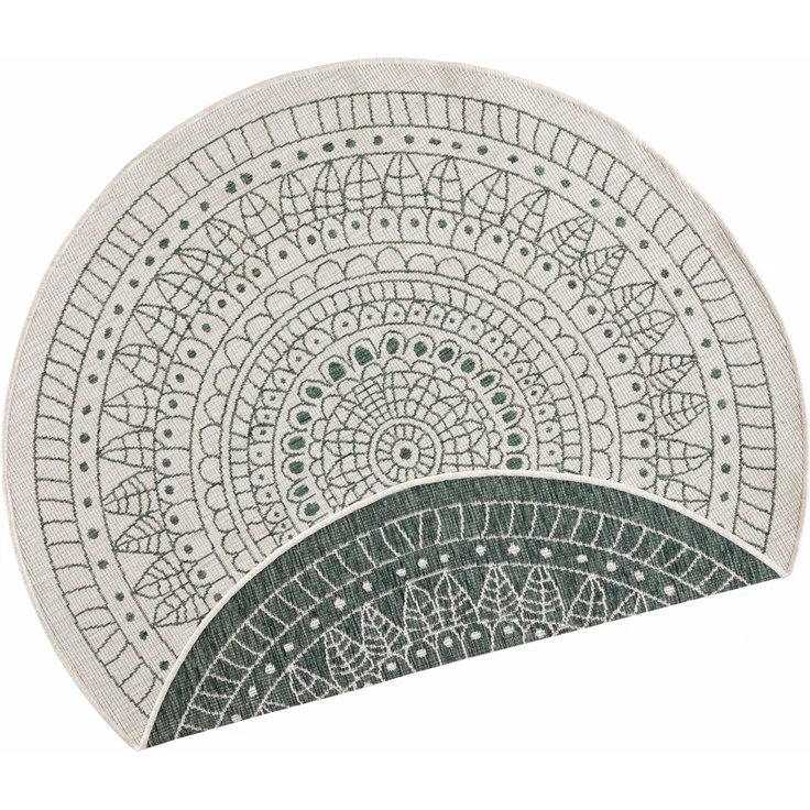 HANSE Home Teppich Porto Wendeteppich, rund, Höhe: 5 mm, In-& Outdoor, Wetterfest, Balkon, Garten, Wohnzimmer, Wasserfest – Bild 1