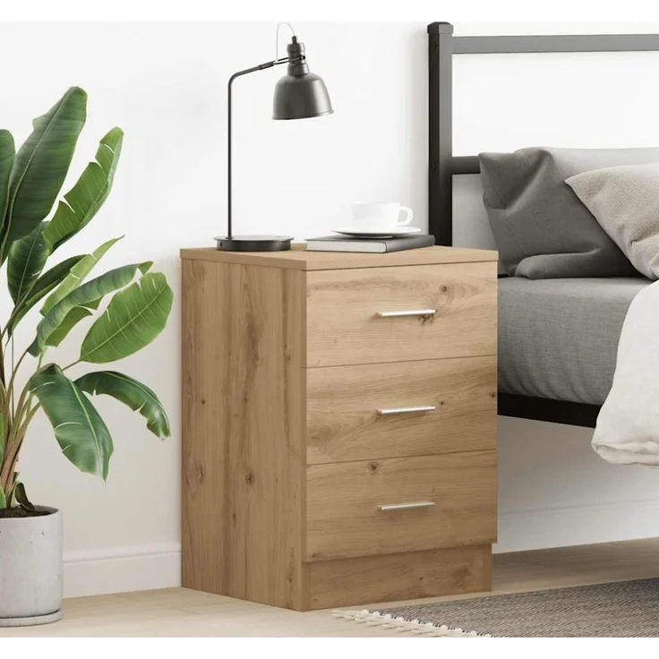 vidaXL Nachttisch Artisan-Eiche 38x35x55 cm Holzwerkstoff 861126 – Bild 9