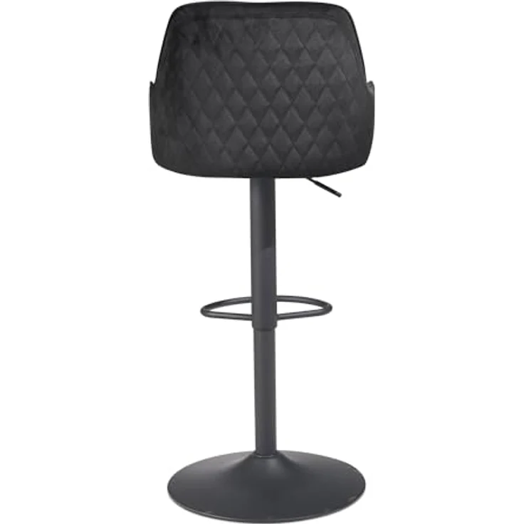 MID.YOU Barhocker, Schwarz, Textil, 360° drehbare Sitzfläche, 45x106x45 cm, Esszimmer Barmöbel – Bild 8