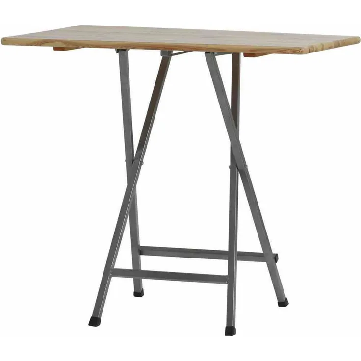 Stehtisch 120x80 cm Kiefernholz Gestell Stahl pulverbeschichtet