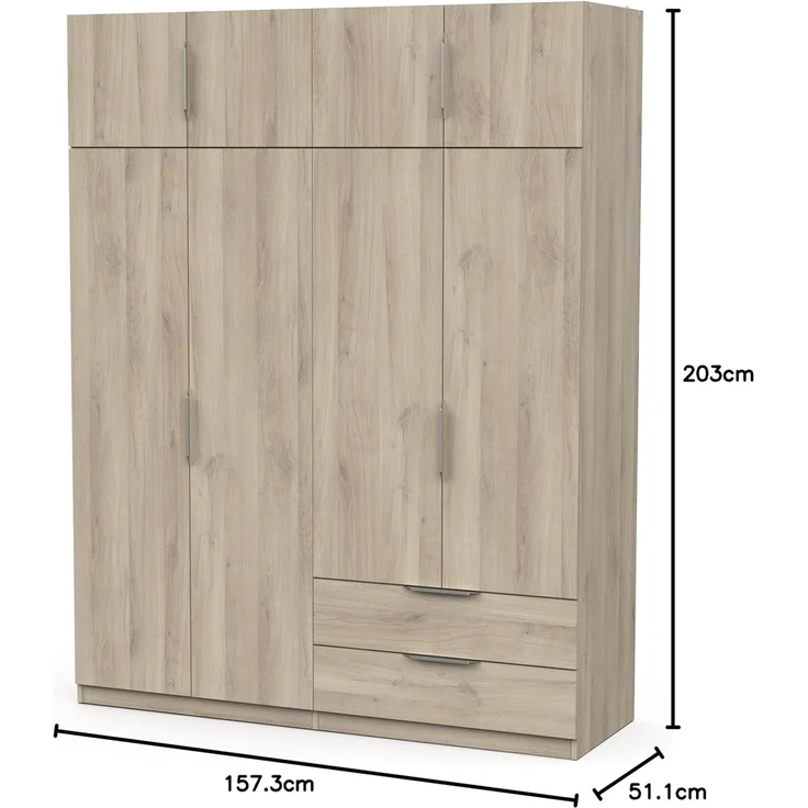 Demeyere GROUP Drehtürenschrank Ghost Breite ca. 157cm,Höhe ca. 200cm,viel Stauraum,mit Innenaustattung – Bild 3