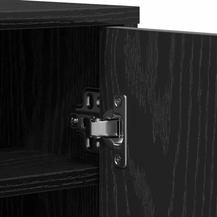 vidaXL Schuhschrank Schwarz Eichen-Optik 60x35x92 cm Holzwerkstoff 862074 – Bild 8