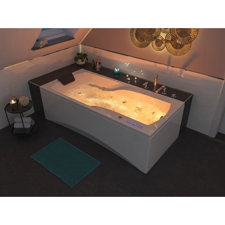 Rechteck Whirlpool Centauri 190x90 links Made in Germany 18 Düsen ohne Armatur : Ohne Armaturen – Bild 2