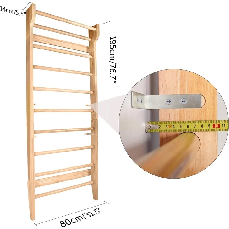 CCLIFE Kletter-Trainingsgerät Klettergerüst für kinder outdoor Sprossenwand Turnwand Holz – Bild 3