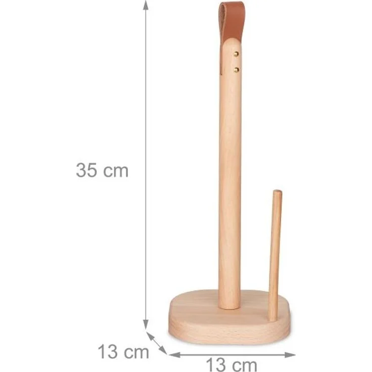 Eckiger Küchenrollenhalter aus Holz 10043326 – Bild 4