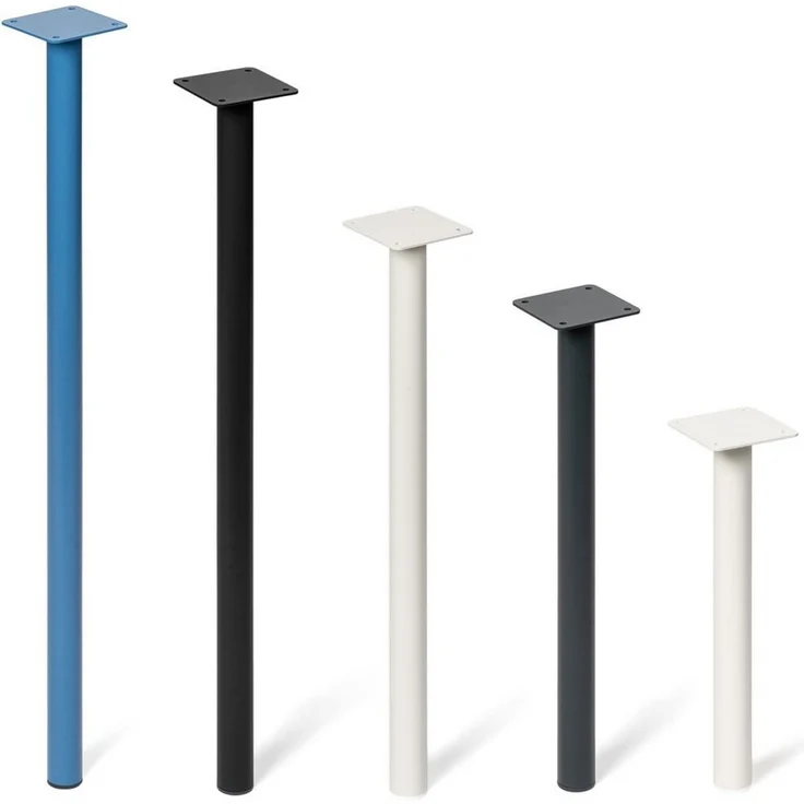 HOLZBRINK Tischbein Tischbeine 43 cm Metall Elfenbein 4 Stk. Ø42,4 mm, Möbelfüße für Couchtisch, Nachttisch, Bank, TV-Tisch – Bild 1