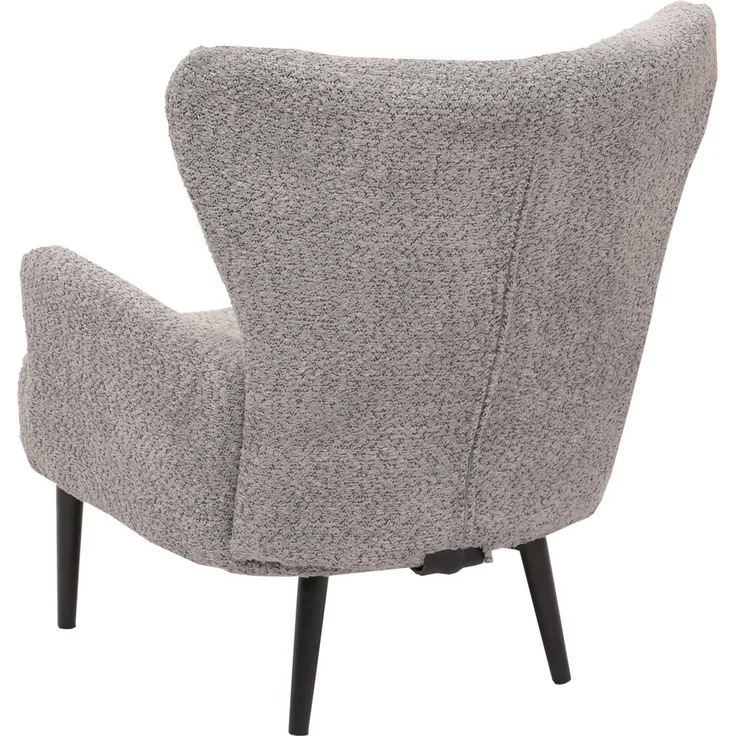 Lounge-Sessel HWC-K37, Cocktail-/Ohrensessel Polsterstuhl Retro Vintage Stoff Chenille (500g/m²) ~ grau – Bild 6