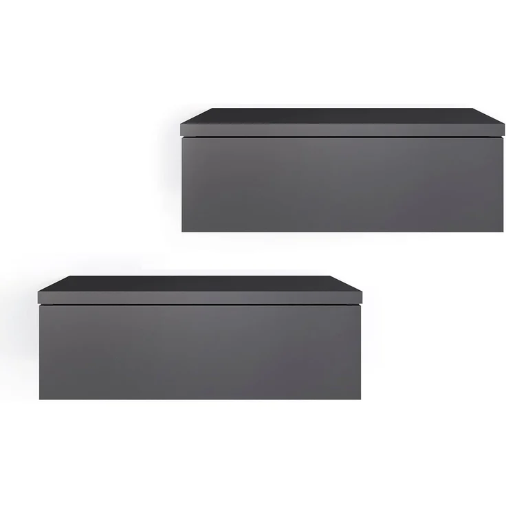 KOMTO Wandregal mit Schublade 2er Set Nachttisch Wandschublade Monaco 2 pcs, Wandschublade Nachtschrank Hängend, Monaco 46 x 30 x 15 cm – Bild 1