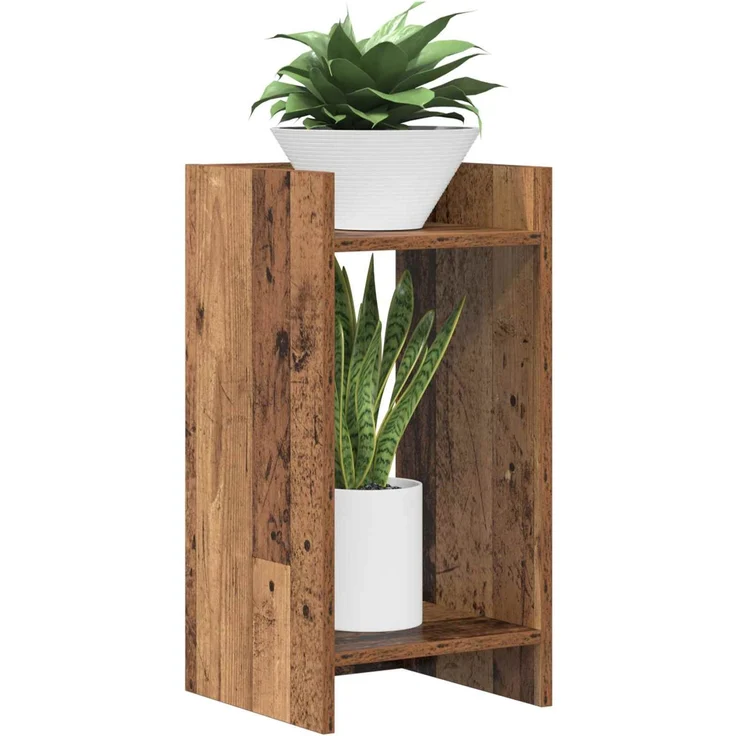 vidaXL Pflanzenständer 2 stk. Altholz 30 x 30 x 60 cm Holzwerkstoff 899607 – Bild 3