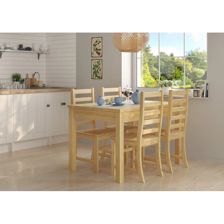 Küchenstuhl Massivholzstuhl Esszimmerstuhl Kiefer Stühle 90.71-21-D – Bild 3