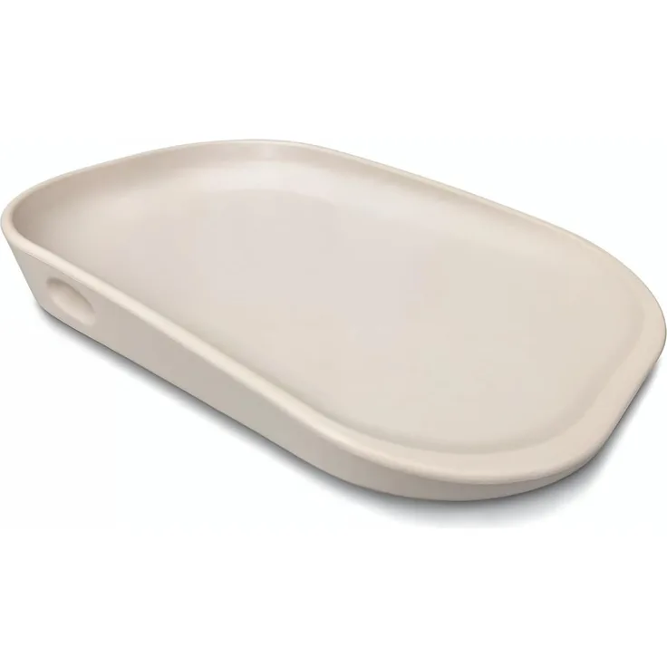 kindsgard Wickelauflage „Skifte“ – Weiche Wickelmatte aus PU mit erhöhtem Rand – Abwaschbar, Hygienisch – 68,5x48 cm – Für Wickeltisch, Kommode, Waschmaschine oder Boden (Beige)