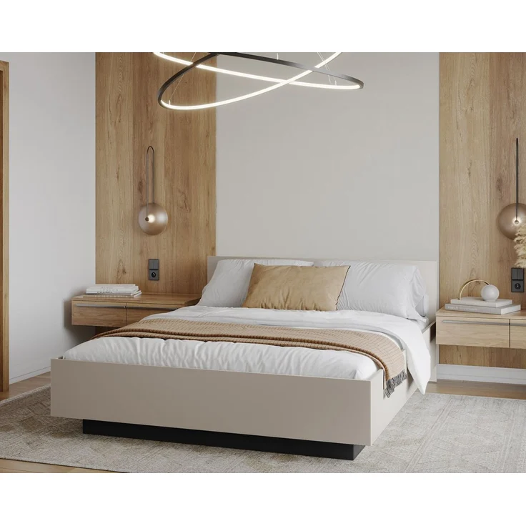 thematys Stauraumbett mit Bettkasten & Lattenrost – schwebendes Design 120x200cm, mit 23 cm Taschenfederkern-Matratze H2, mit hydraulischer Klappfunktion, Kaschmir – Bild 5