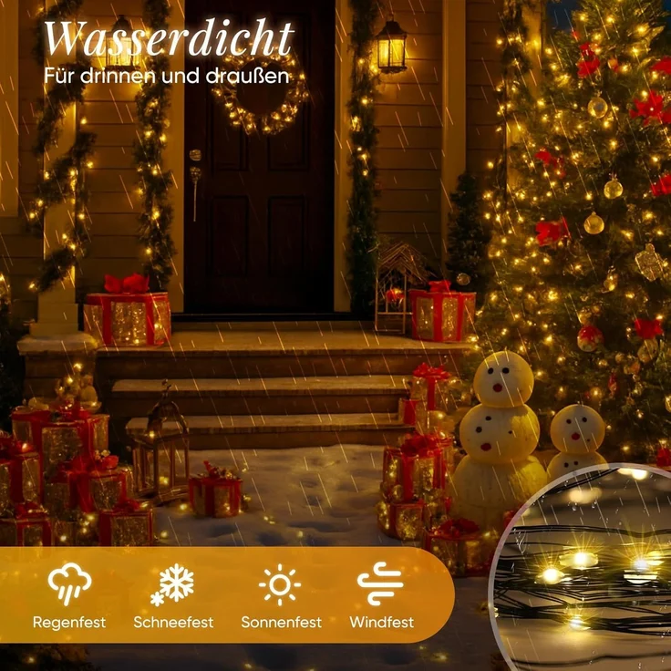 SALCAR 100M 1000 LED Lichterkette aus Kupferdraht – Bild 3