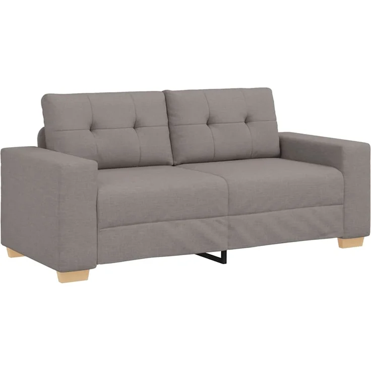 vidaXL Loveseat-Sofa Taupe 180x77x82 cm Stoff 4105084 – Bild 2