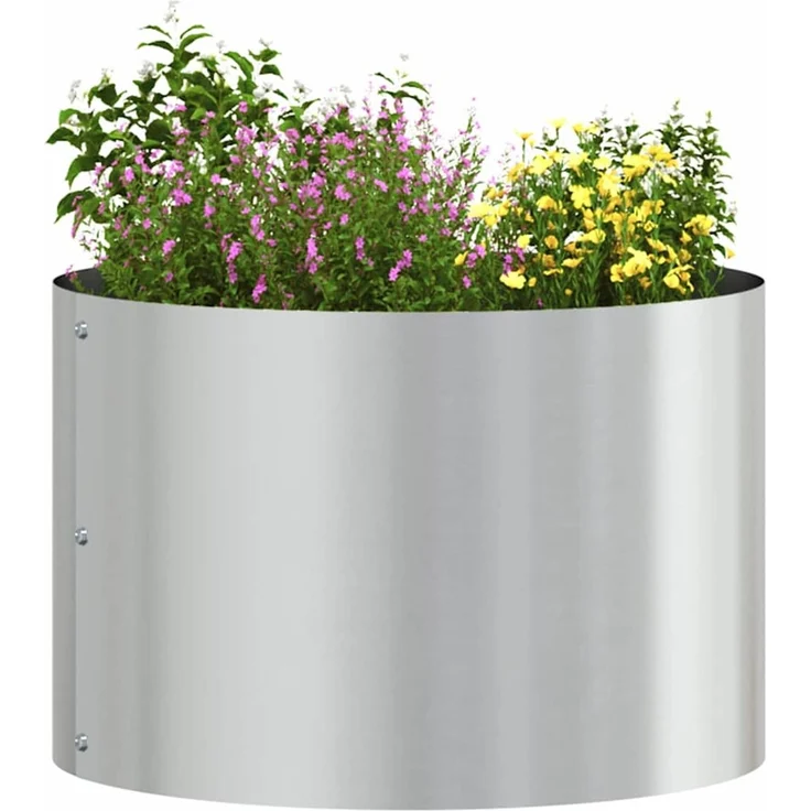 vidaXL Pflanzenring Silber 30 x 30 x 20 cm Verzinkter Stahl 873602 – Bild 3