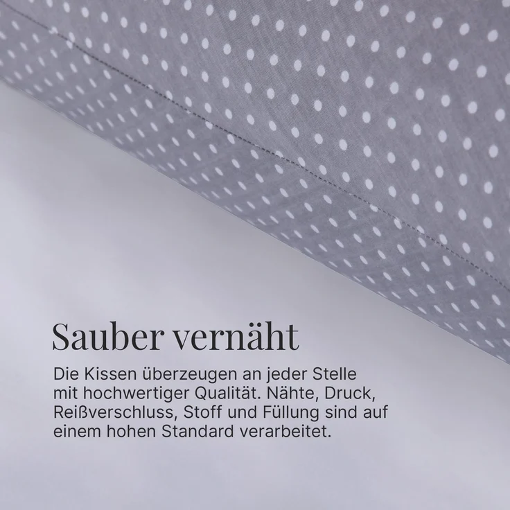 Schwangerschaftskissen - Seitenschläferkissen Grau ( Punkte ) – Bild 8