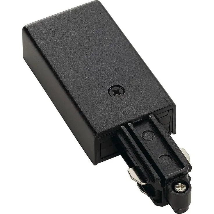 SLV Einspeiser für 1-Phasen HV-Stromschiene, Aufbauversion schwarz, Erde links - 1 Phasen Stromschienen 230V