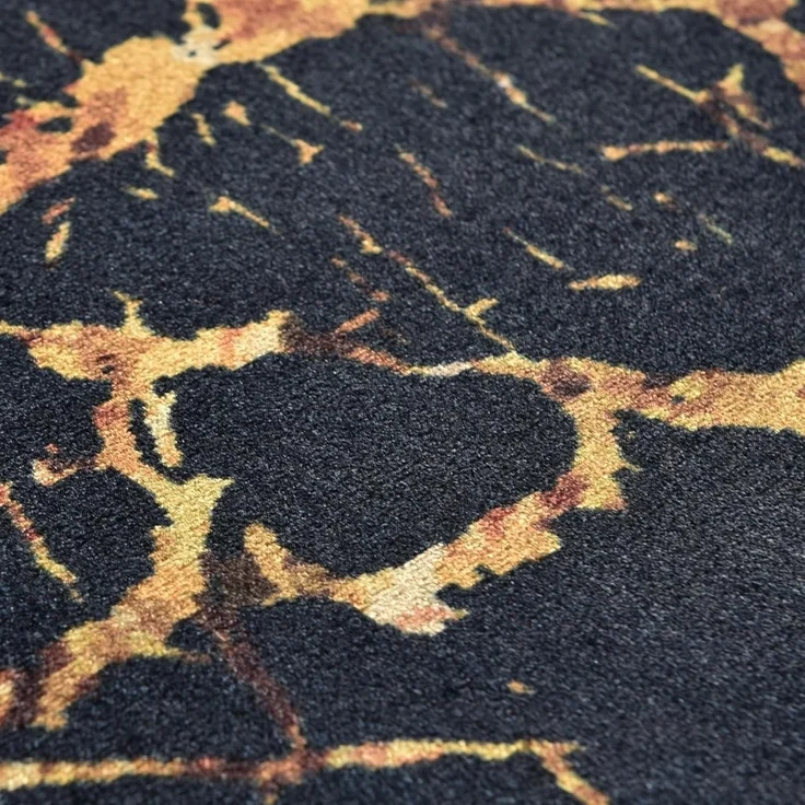 Badteppich schwarz und orange – Bild 4