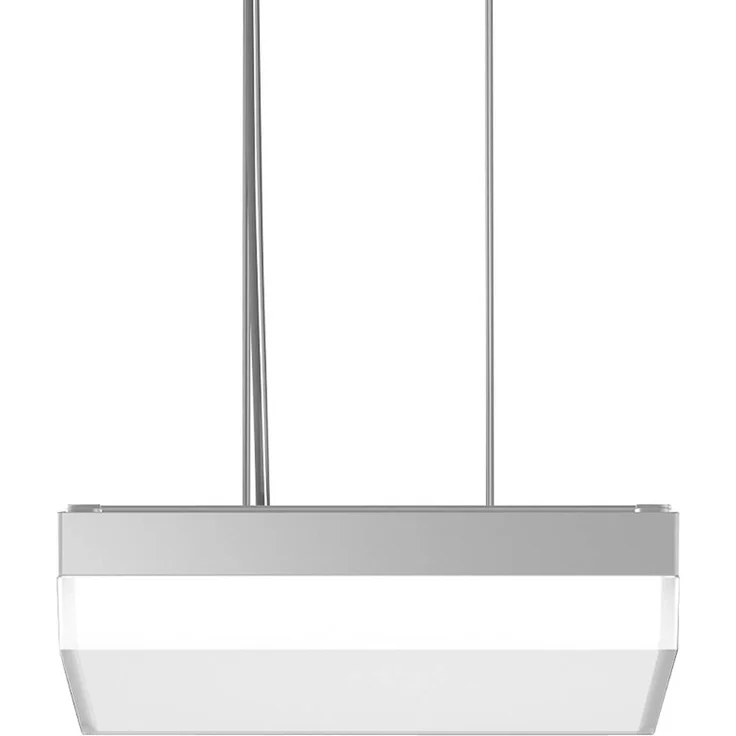 RZB Flat Slim+ Pendel DALI, LED Hängeleuchte 30x30cm, 22W, silber/matt, dimmbar, zweistufige Farbtemperatur einstellbar, IP40, IK07