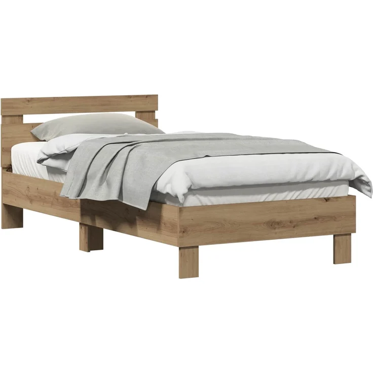 vidaXL Bettrahmen Artisan-Eiche 193 x 95 x 88 cm Holzwerkstoff 874122 – Bild 2