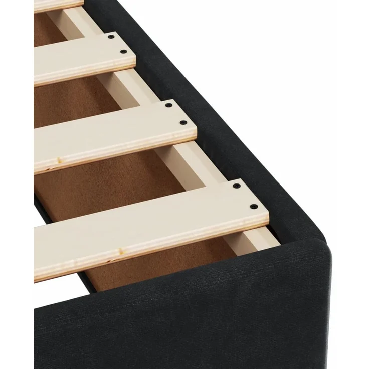 vidaXL Boxspringbett mit Matratze Schwarz 90x190 cm Samt 3285253 – Bild 10