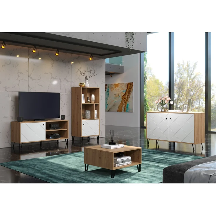 Trendteam 'Touch' Sideboard mit Soft-Close, Eiche Artisan weiß matt, 183 x 76 x 40 cm – Bild 16
