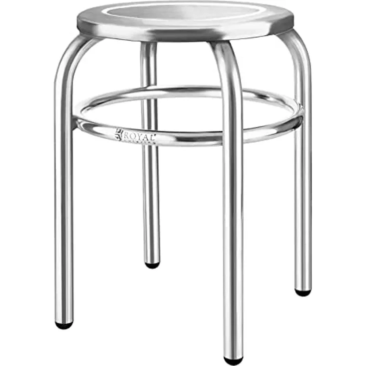 Royal Catering Sitzhocker Edelstahlhocker Küchenhocker Gastro Hocker Edelstahl Bad Hocker 43 X