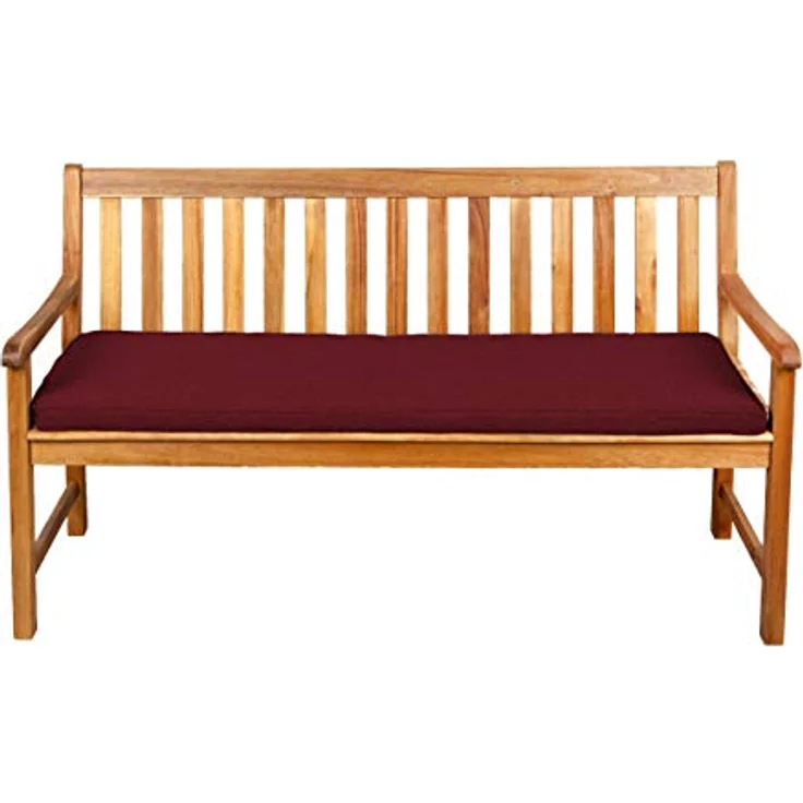 Gutekissen® Sitzkissen für Bank, Gartenschaukeln, Sitz, glatt. FK5 (140x40x5, Bordeaux) – Bild 2
