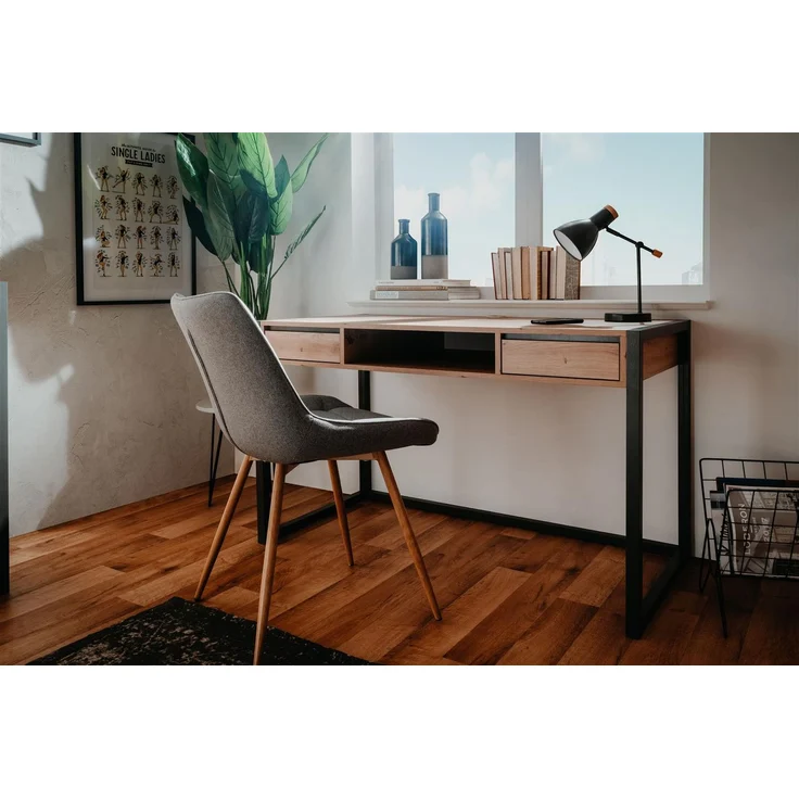 Schreibtisch >Arvada< in Artisan Eiche aus MDF - 120x75x60cm (BxHxT) – Bild 2
