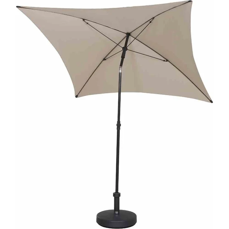 City Mittelstockschirm anthrazit/natur 180x180cm – Bild 8