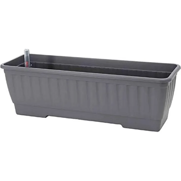 alpfa 852539 Pflanzkasten mit Bewässerung - 60 cm - Farbe: ANTHRAZIT