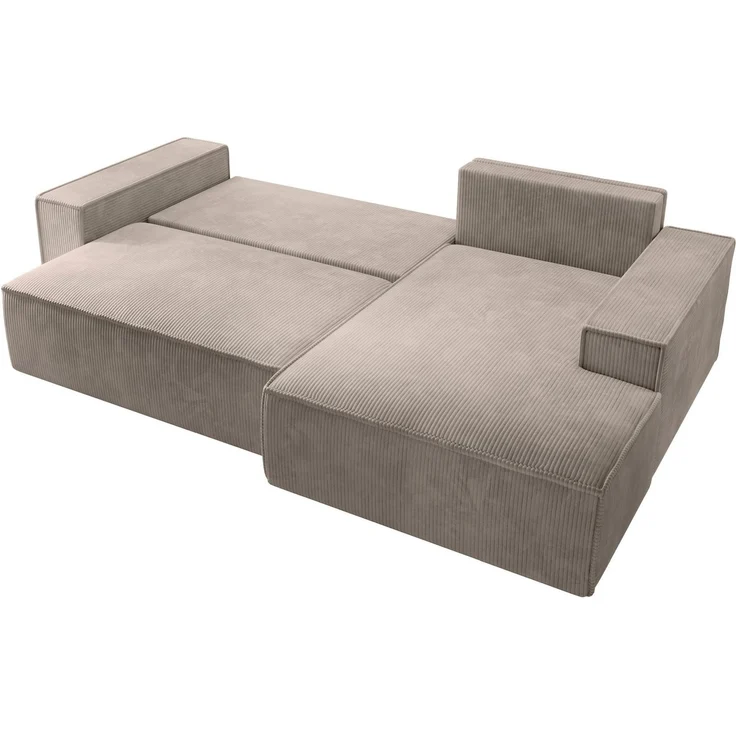 Selsey 'Farese ' Ecksofa mit Cordbezug, Schlaffunktion und Stauraum, Beige, rechts – Bild 4