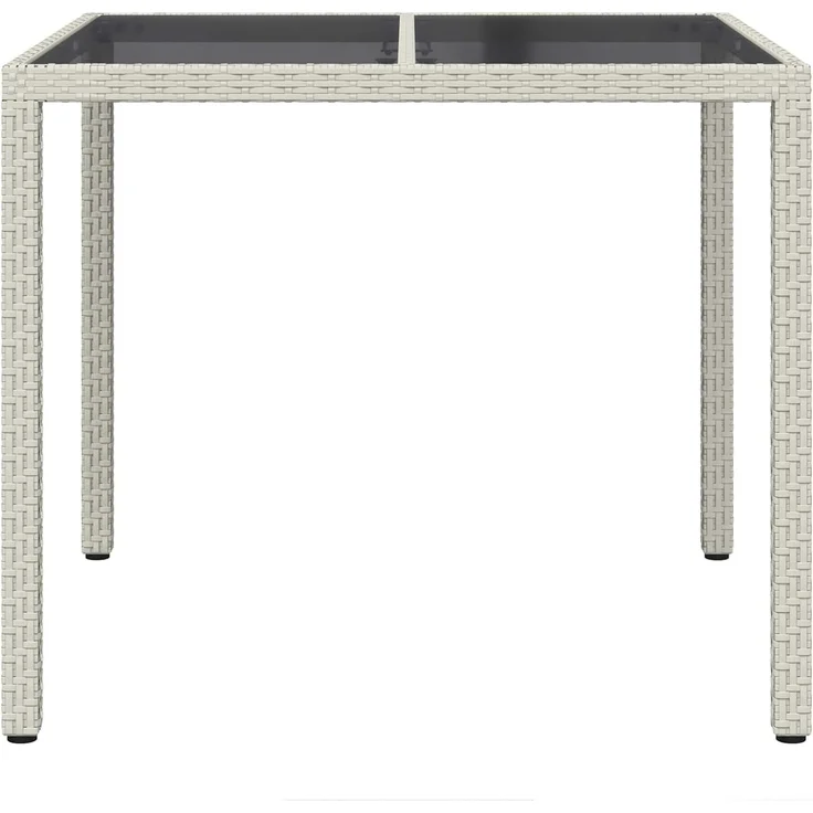 vidaXL Gartentisch Weiß 90 x 90 x 75 cm Poly-Rattan 362535 – Bild 7