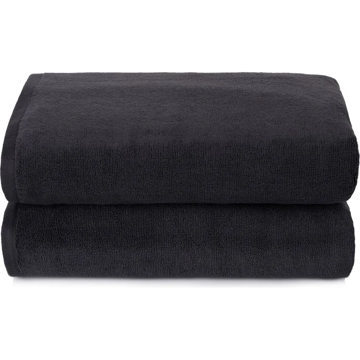 Mijolnir 'Verona - Anthracite' Badetuchset (2-teilig), Anthrazit, 70x140 cm – Bild 2