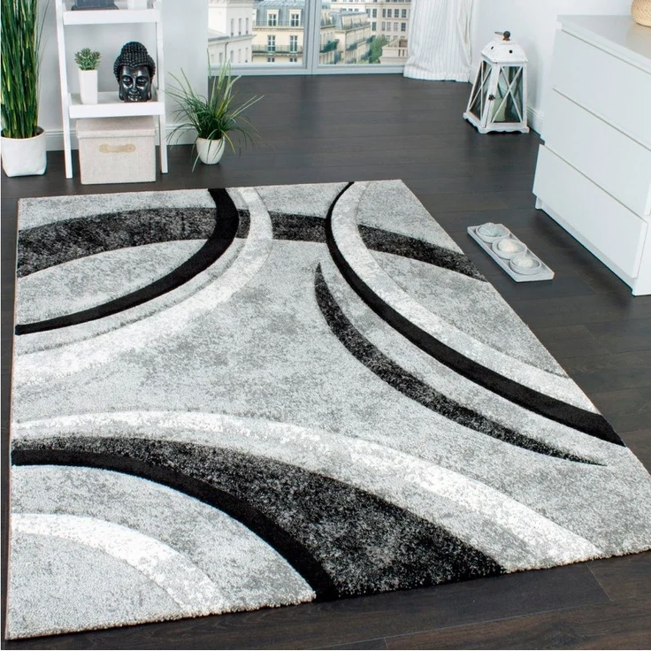 Paco Home Teppich Brillance 758, rechteckig, Höhe: 18 mm, Kurzflor, modernes geometrisches Design, auch als Läufer – Bild 1