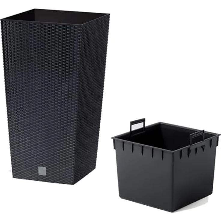 Polyrattan-Pflanztopf mit Einsatz Rattanoptik 26 x 50,5 x 26cm – Bild 6