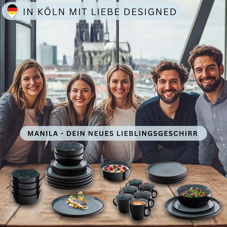 SÄNGER Kaffeebecher Set Manila - 6 teilig aus Steingut – Bild 6